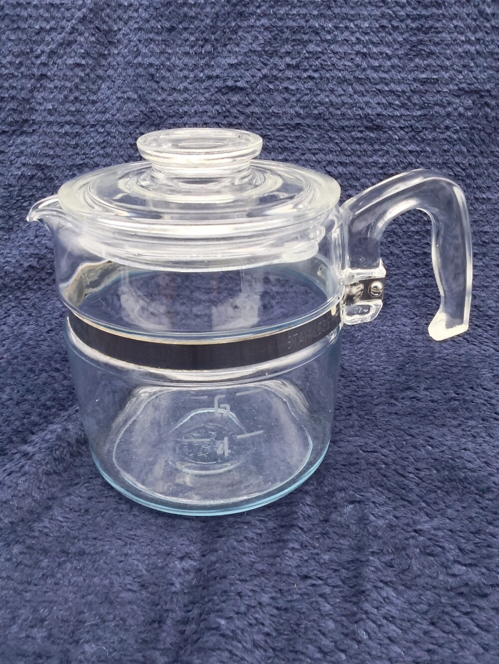 Vintage Pyrex Flameware Glass Coffee Percolator Pot & Lid